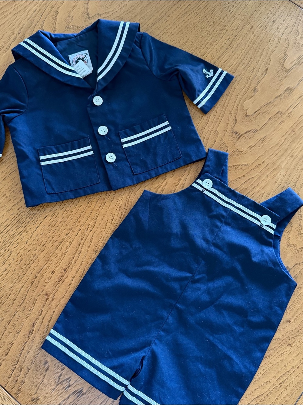 Good Lad Philadelphia Baby Boy Sailor Suit Outfit Navy Blue Nautical 3-6 Months
